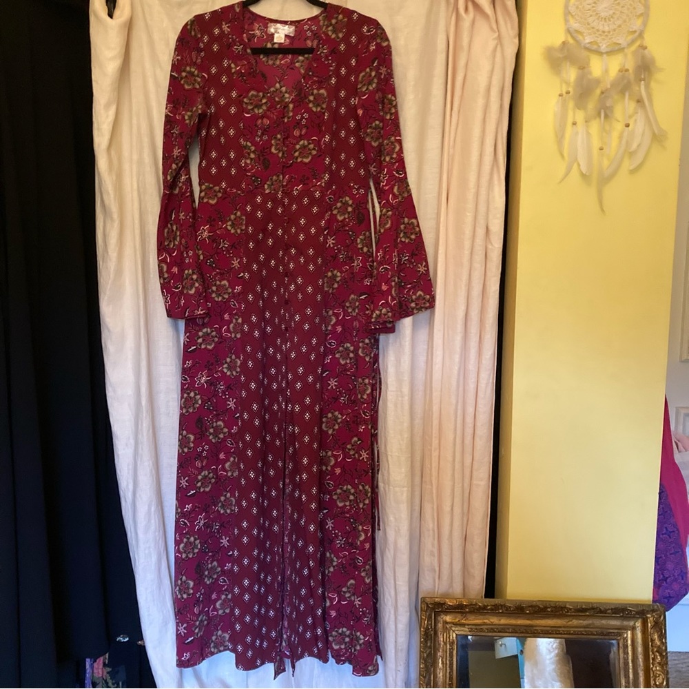 Band of Gypsies Red Maxi Dress XS